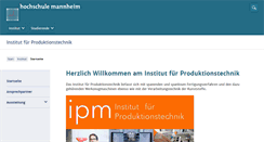 Desktop Screenshot of ipm.hs-mannheim.de